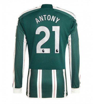 Maillot de foot Manchester United Antony #21 Extérieur 2023-24 Manche Longue